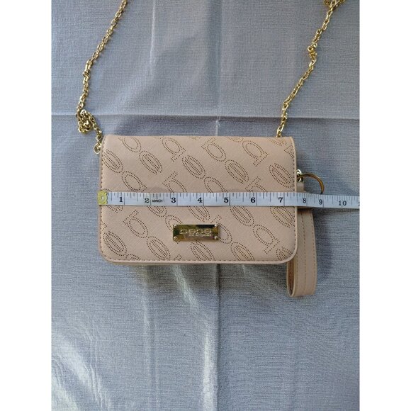 Bebe Shoulder Bag Chain Strap Pocketbook Brand Spellout Blush Pink Vegan Leather - Picture 12 of 16